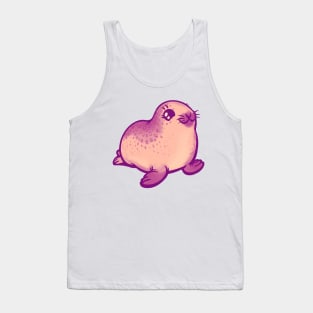 Warm Pink Baby Ringed Seal the Animal Tank Top